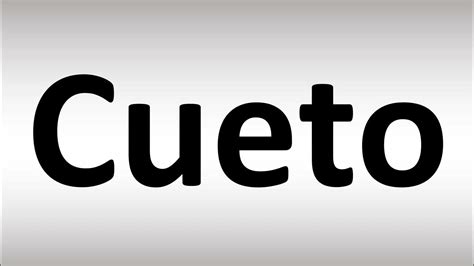 How to Pronounce Cueto .